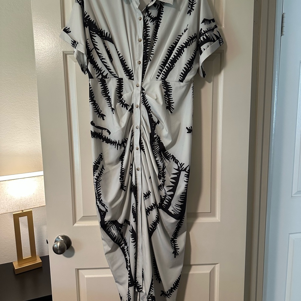 NWOT Black and White Button-Up Dress